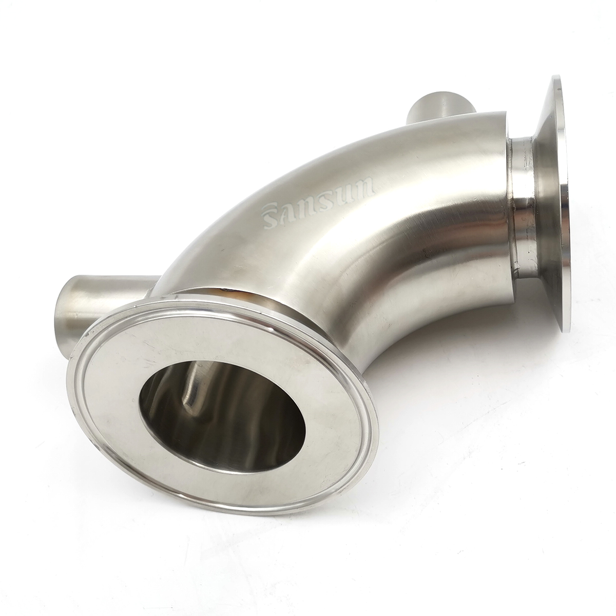 Sanitary Stainless Steel Heating Jacketed Tri Clover 90 degree Elbow