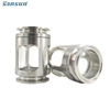 Aseptic clamp through sight glass