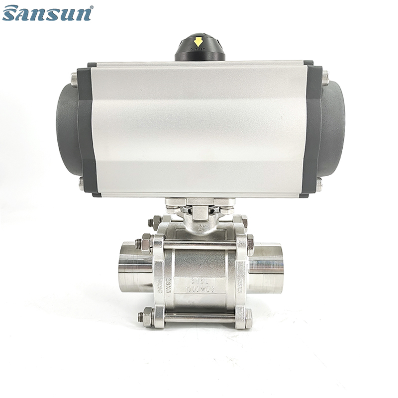 3-Piece Pneumatic Actuated Ball Valves
