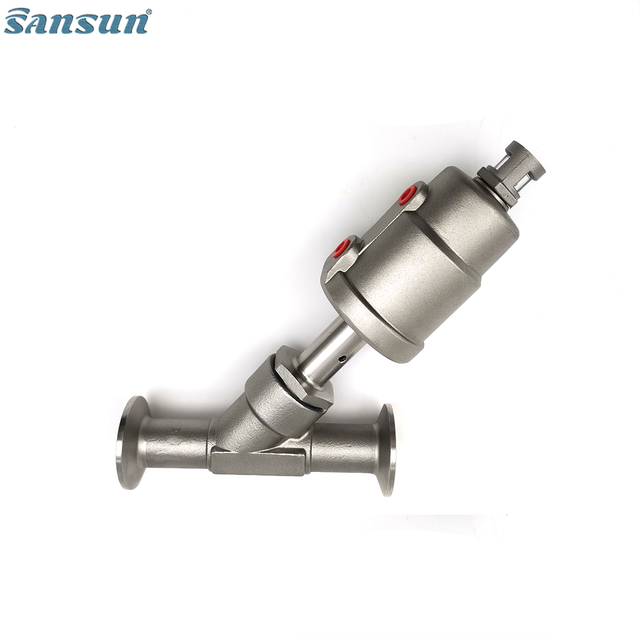 Sanitary Clamp Pneumatic Angle Seat Valve