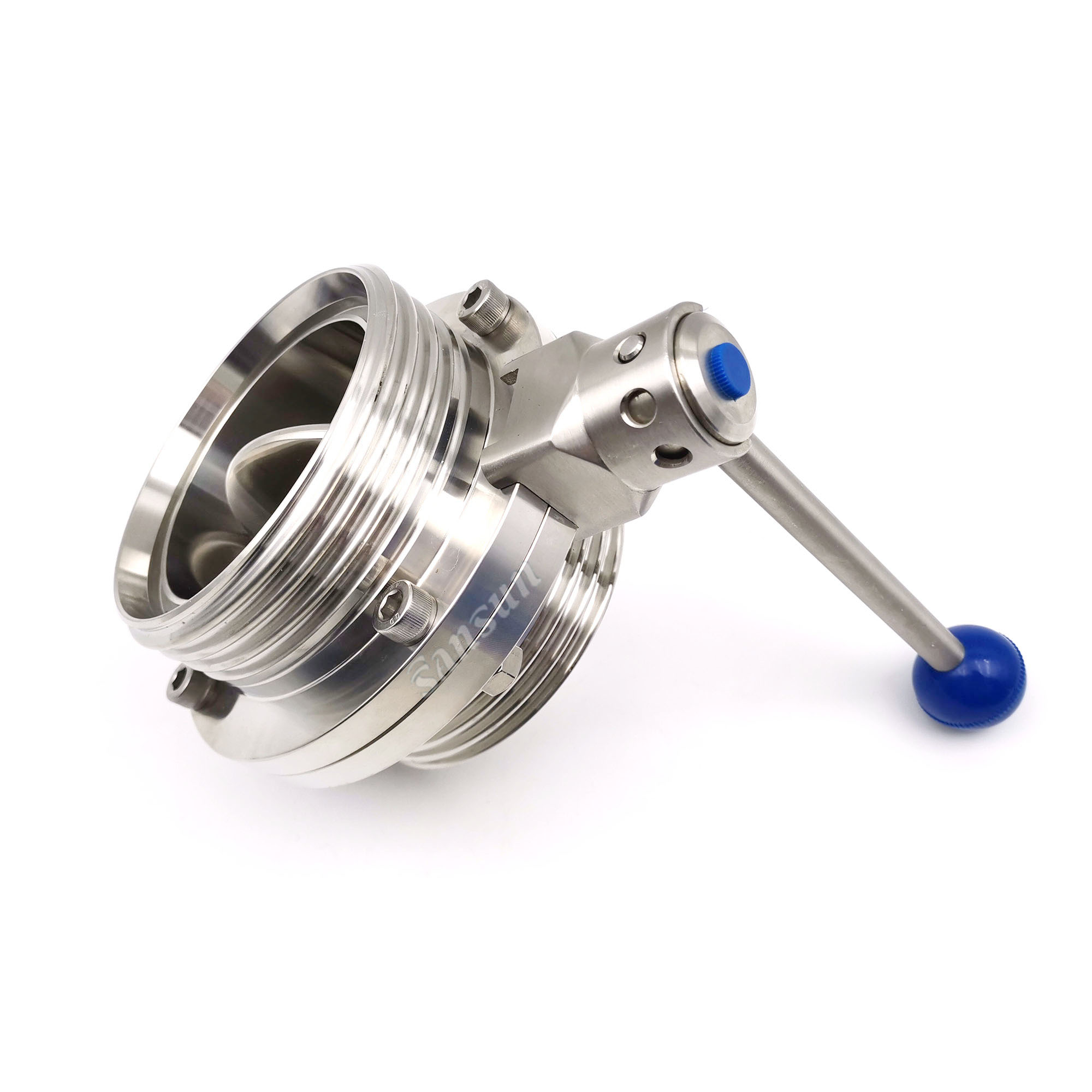 Stainless Steel Manual Threaded Butterfly Valve with Pull Handle