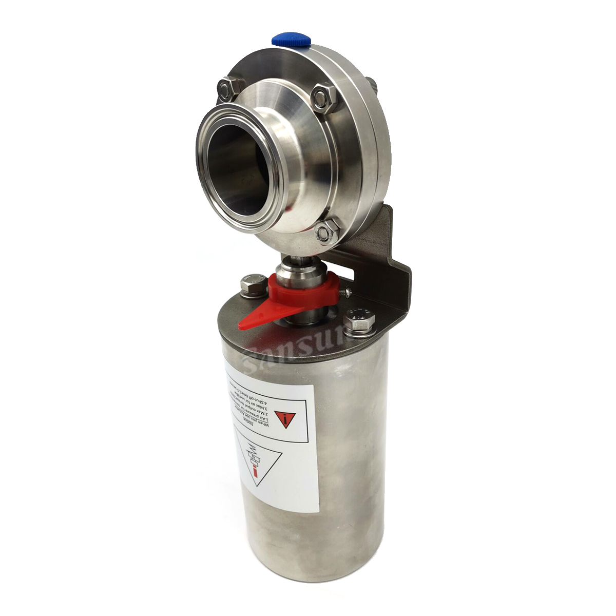 Pneumatic Air Spring Triclamp Butterfly Valve