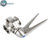 304 Manual Butterfly Valves with Stainless Steel Trigger Handle for Data center liquid cooling Solutions