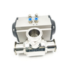 Sanitary Pneumatic tri clamp 3 Way Ball Valve