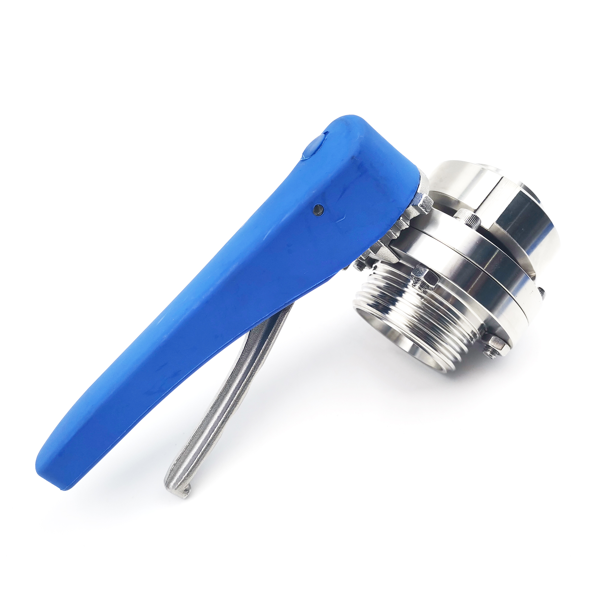 Stainless Steel Sanitary ss304 316L thread male/nut butterfly valve
