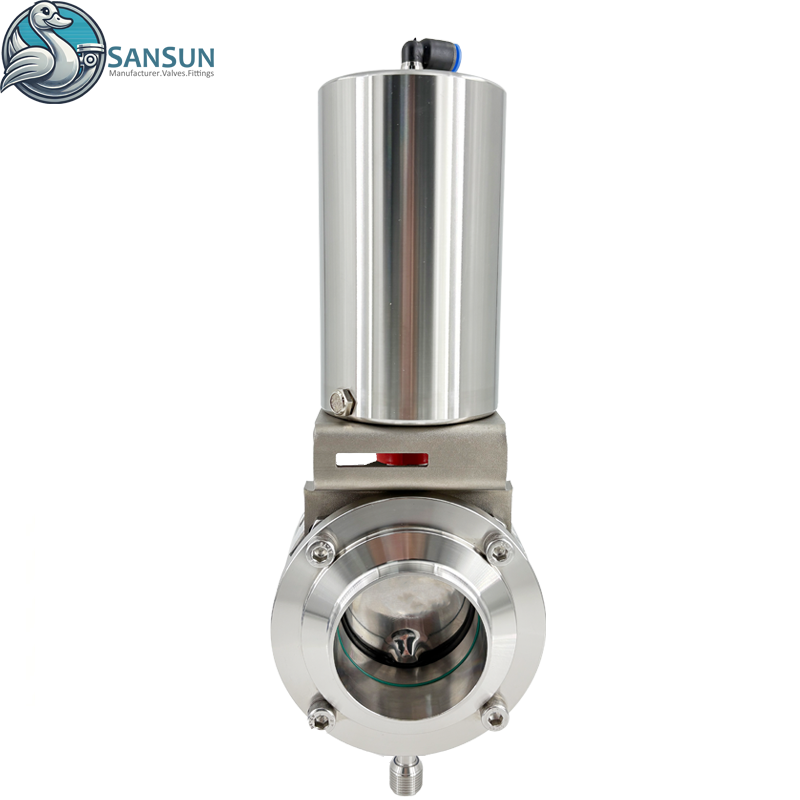 Data Center Liquid Cooling Systems 316L Pneumatic Mixproof Butterfly Valves