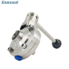 DIN Sanitary Butterfly Valve - Butt Weld End / Pull Handle