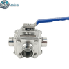 Full-bore Three-way Non-retention Ball Valve for Sanitary Stainless Steel