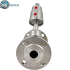 Stainless Steel Sanitary Pneumatic Flange Angle Seat Valve