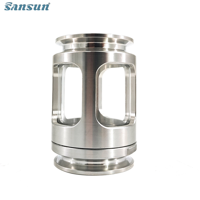 Aseptic clamp through sight glass