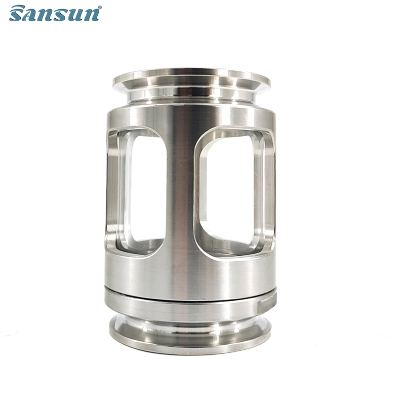 Aseptic clamp through sight glass