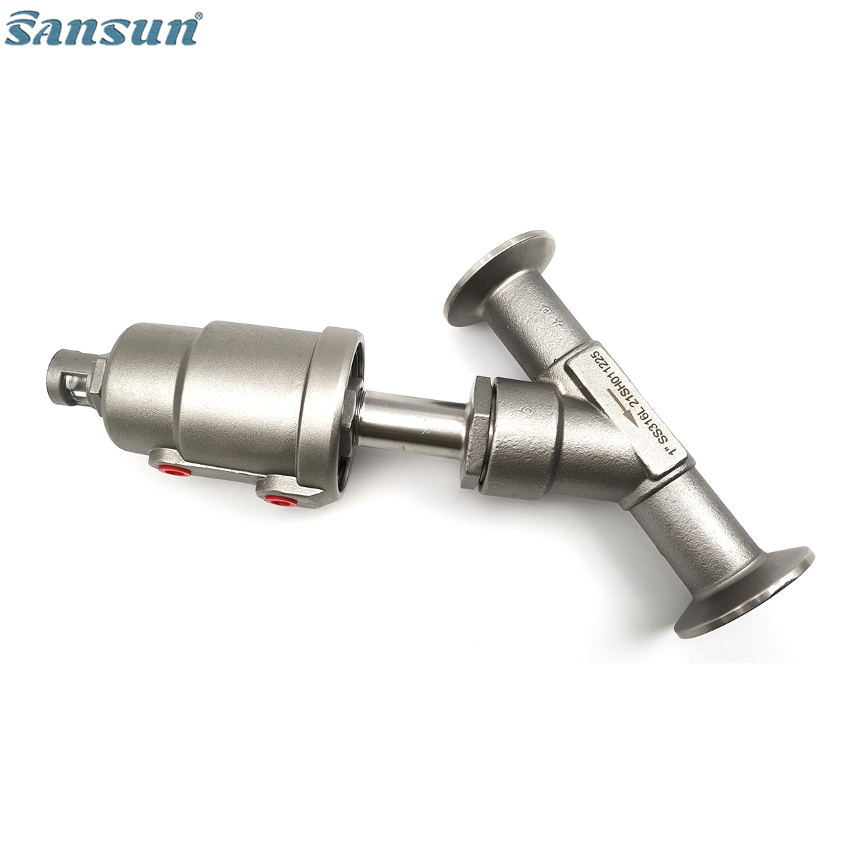 Sanitary Clamp Pneumatic Angle Seat Valve