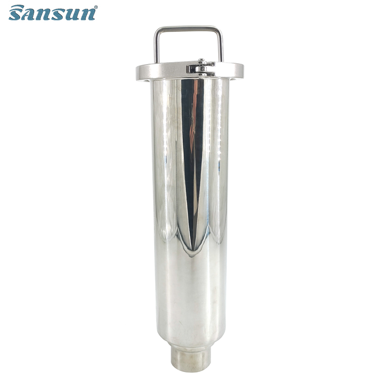 Sanitary welding Angle type Strainer filter