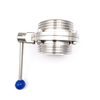 Stainless Steel Manual Threaded Butterfly Valve with Pull Handle