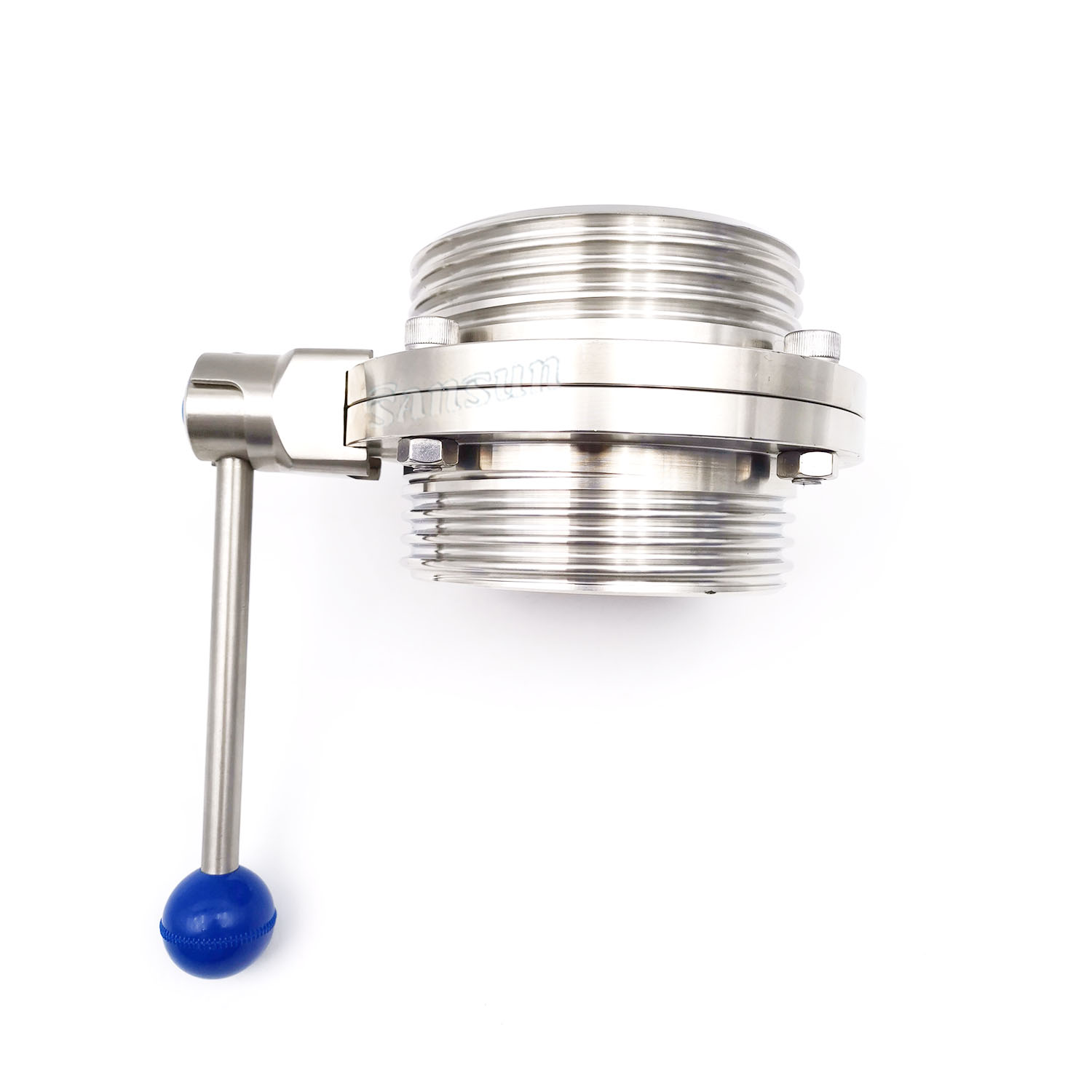 Stainless Steel Manual Threaded Butterfly Valve with Pull Handle