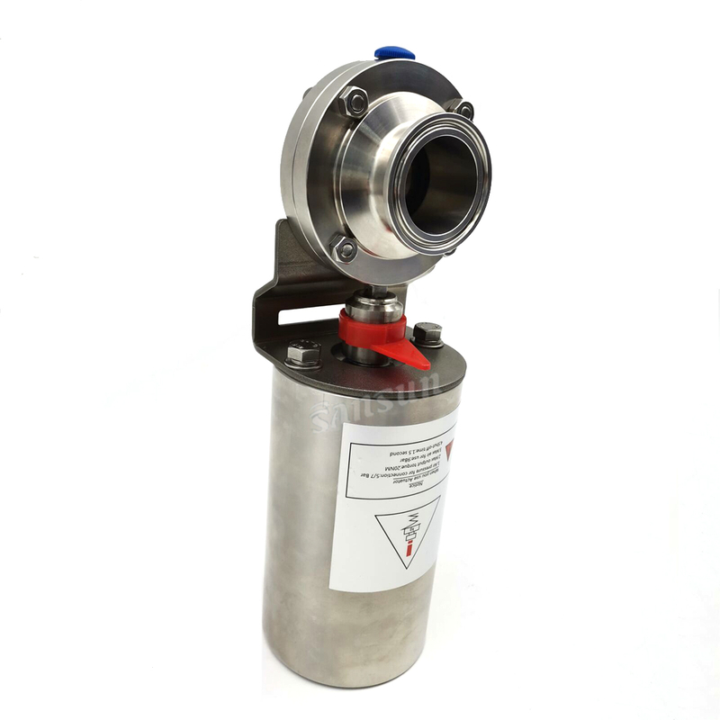 sanitary pneumatic butterfly valve single acting Air Spring