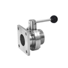 Square Flange Male Thread Hygienic Food Grade Butterfly Valve