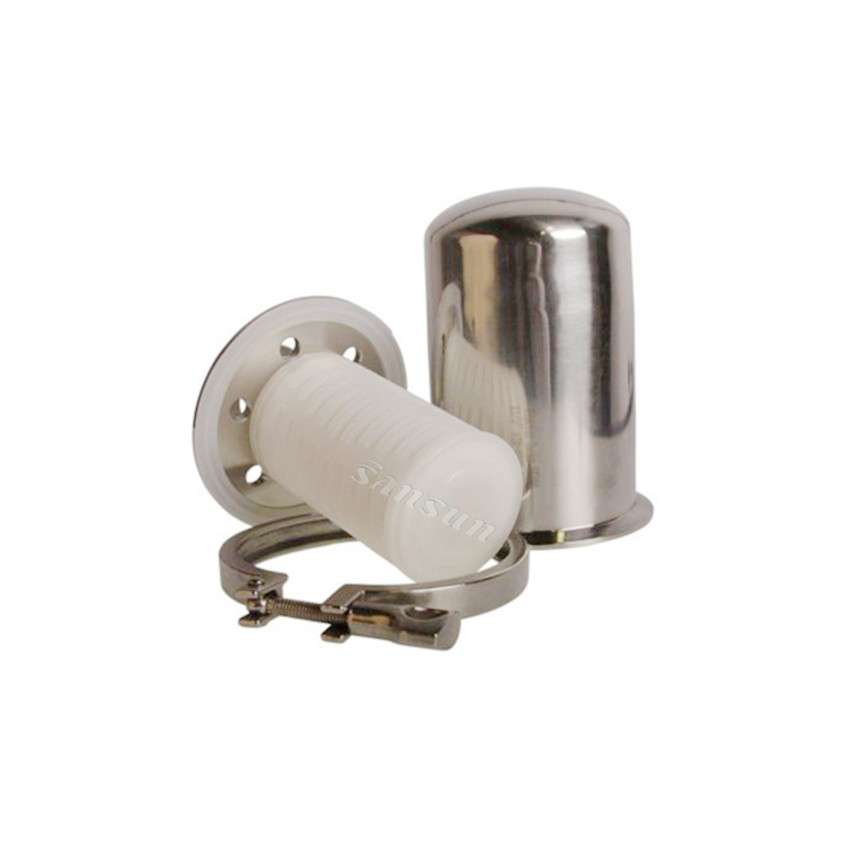 Sanitary triclamp Rebreather with clamp ends