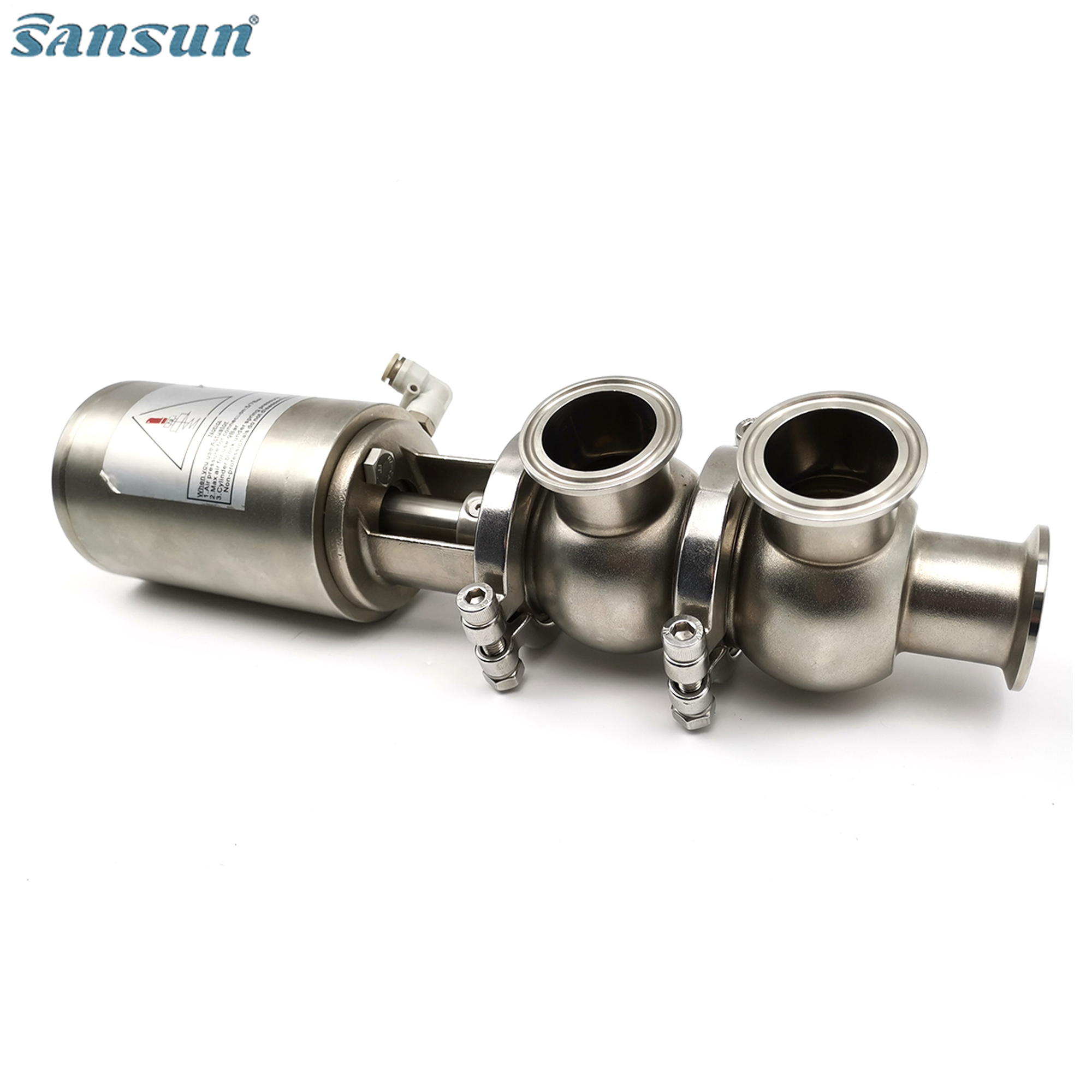 Sanitary Pneumatic Reverseing Divert Single Seat Valve F type