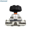 SS Sanitary304/316l Diaphragm Valve With Black Gemu Wheel