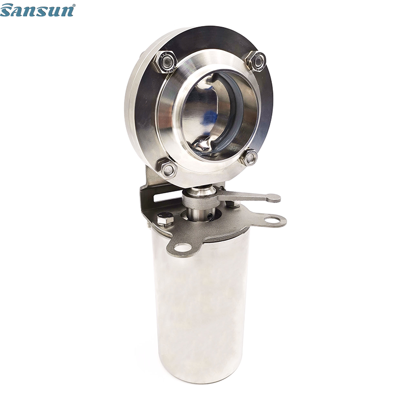 DIN Sanitary Butterfly Valves With Butt-Weld Ends, Pneumatic Operation