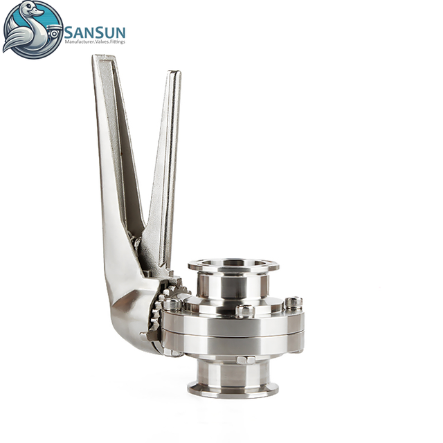 304 Manual Butterfly Valves with Stainless Steel Trigger Handle for Data center liquid cooling Solutions