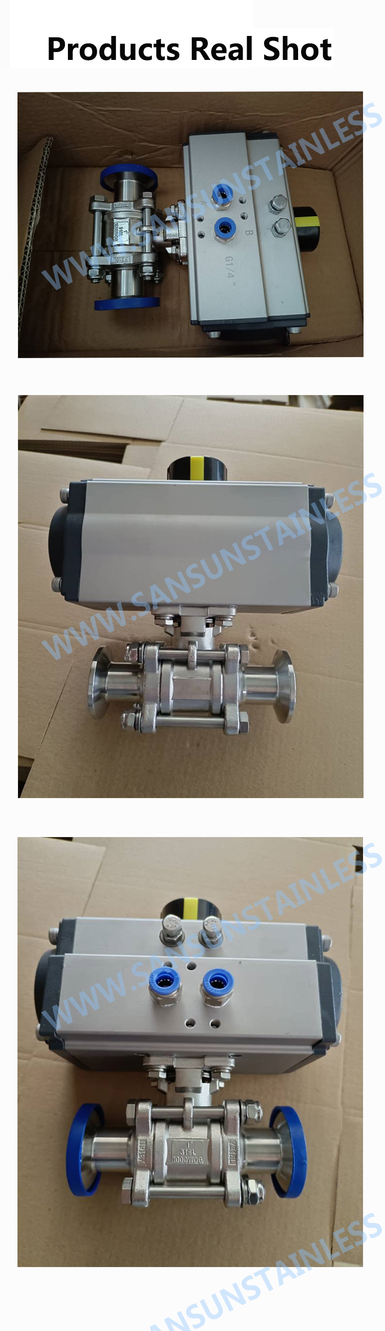 3 PC ball valve pumatic
