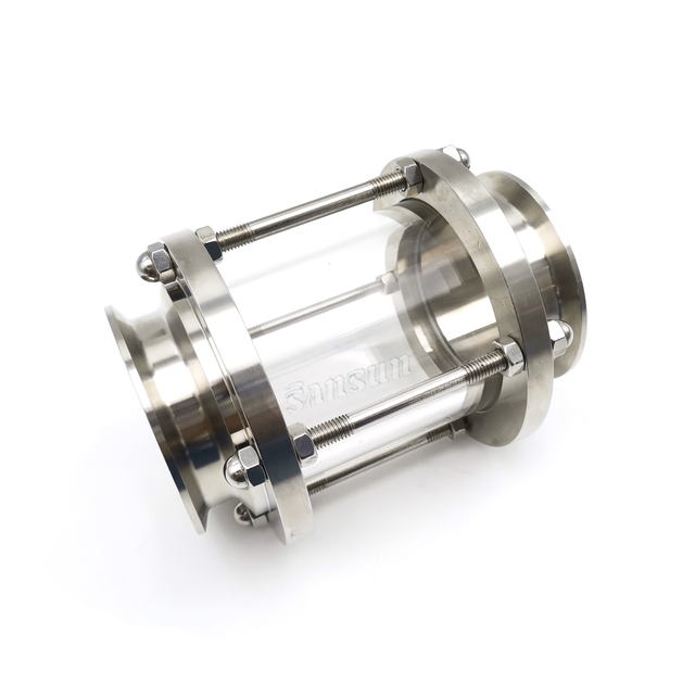 Homebrew Sanitary Clamp Inline Straight Sight Glass 