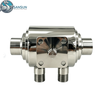 Sanitary Stainless Steel Jacketed Straight Ball Valve for Heating Applications