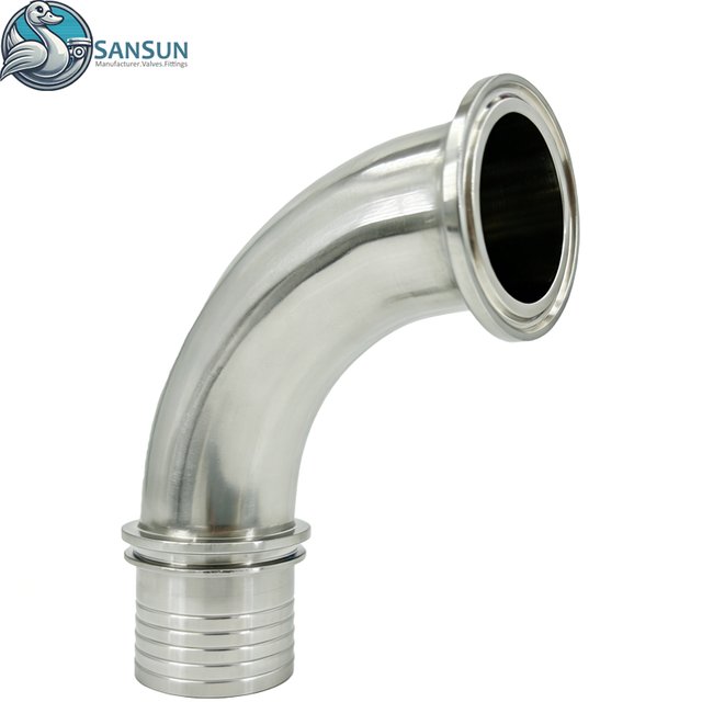 Data Center Liquid Cooling Sanitary Stainless Steel Elbow-type Hose Connector