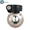 SS316L Stainless Steel Sanitary Welded Butterfly Valve with Micro Adjust Handwheel