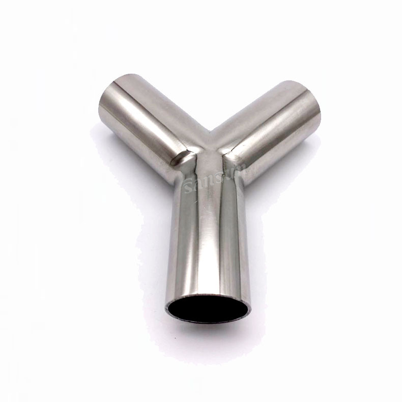 3A Stainless Steel Sanitary Butt Weld Y-type Tee