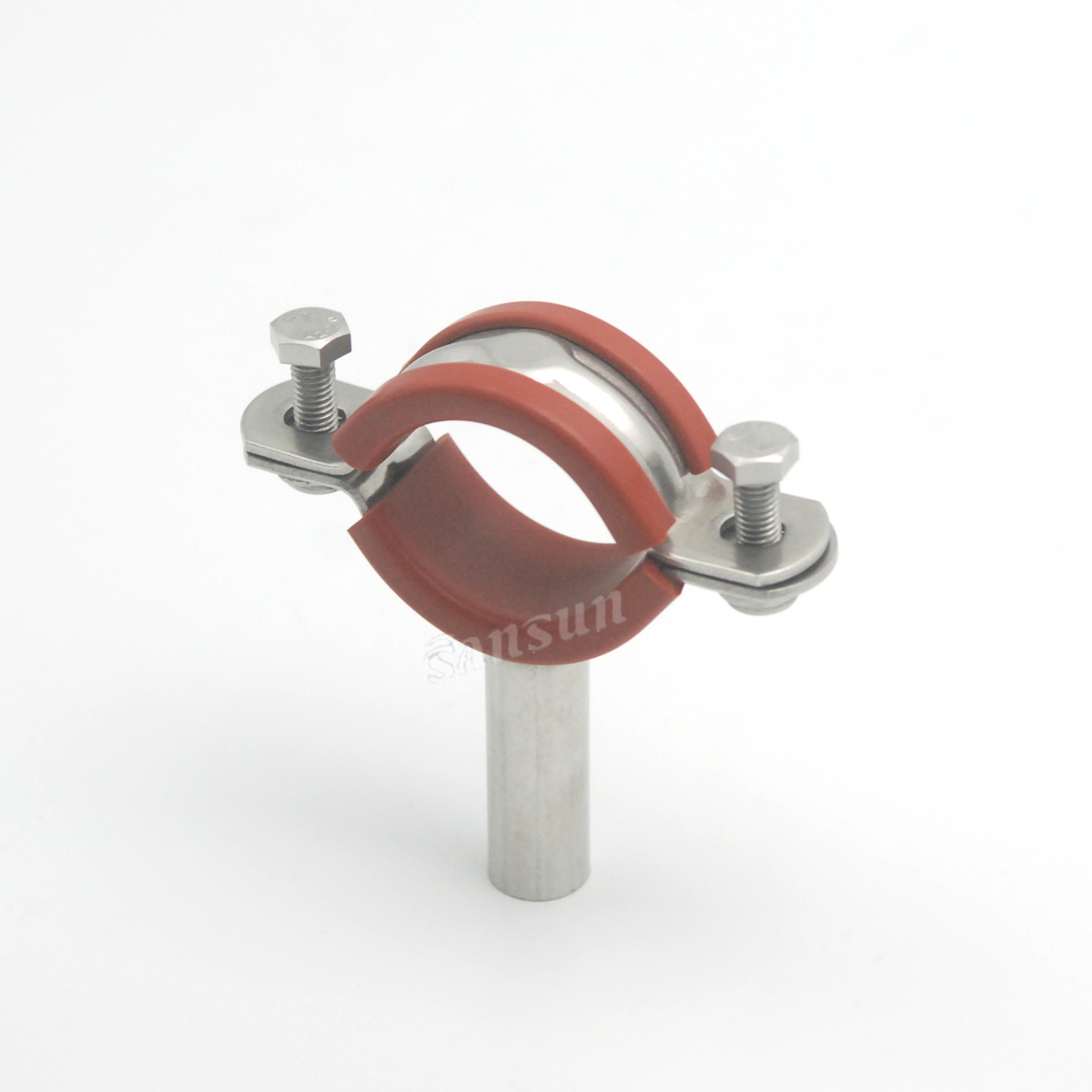 Hygienic Tube Holder pipe support with rubber