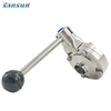 DIN Sanitary Butterfly Valve - Butt Weld End / Pull Handle