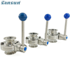 DIN Sanitary Stainless Steel Tie rod Clamp Butterfly Valve