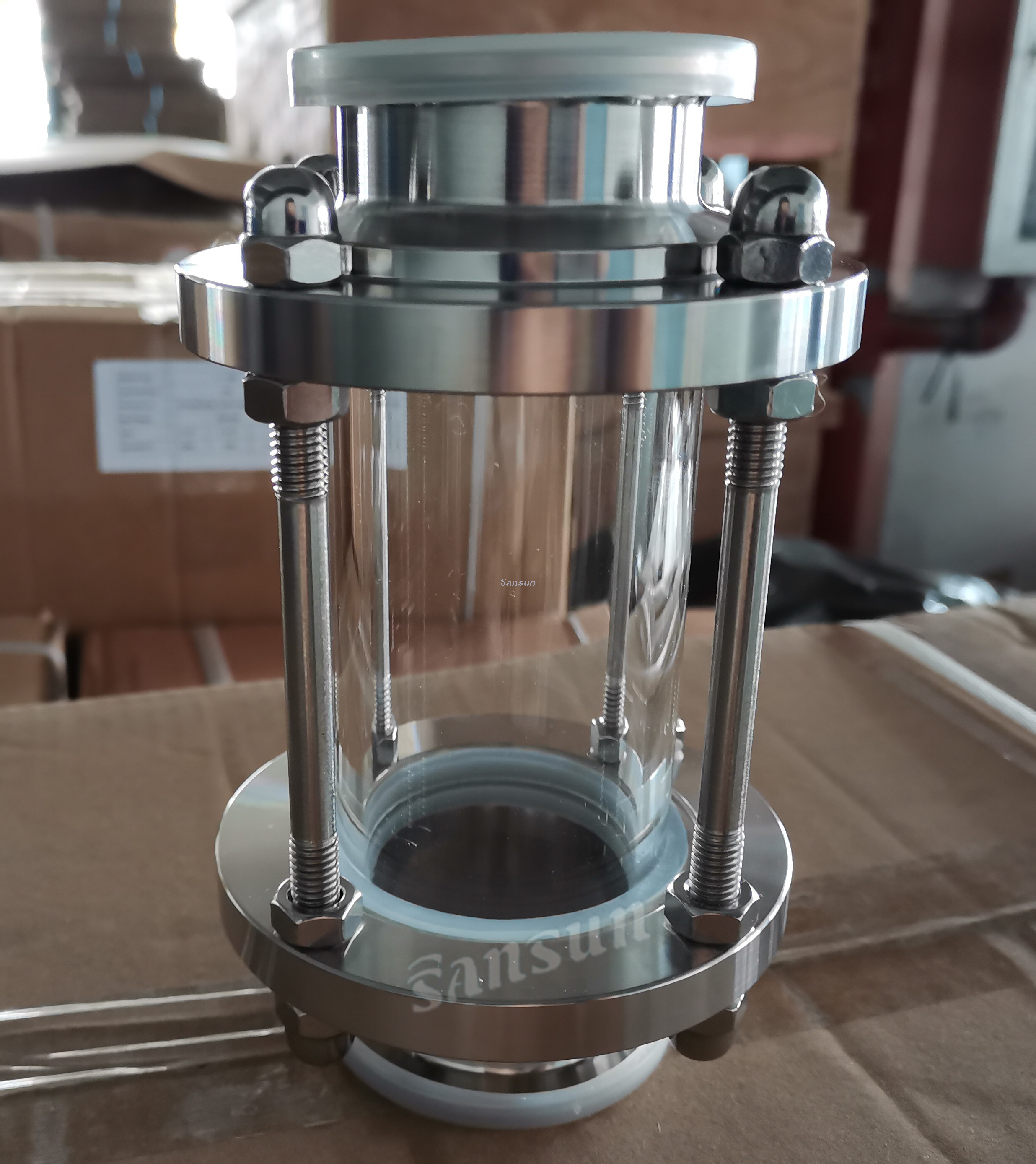 Hygienic Triclamp Sight Glass With Protective Net