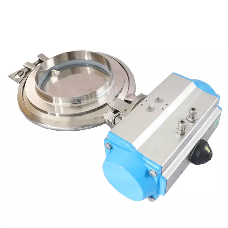 Sanitary Pneumatic Actuated Powder Butterfly Valve