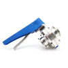 SS316 Tc Dairy Butterfly Valve with Trigger Handle