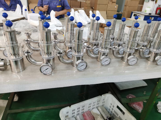 Sanitary valve sansun-factory-professional-manufacturer-of-spunding-valve-bunging-device-valve