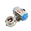Sanitary Aluminium Actuator Automatic Butterfly Valve Double Acting