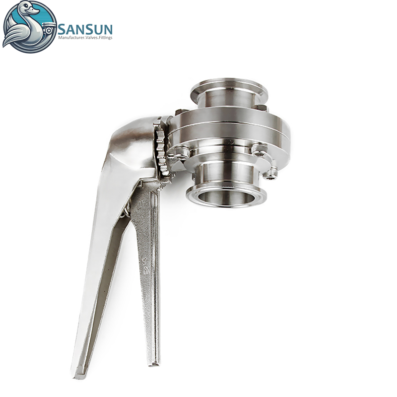 304 Manual Butterfly Valves with Stainless Steel Trigger Handle for ...