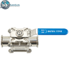 Stainless Steel 316L 3-Piece Tri-Clamp Manual Ball Valve for Data Center Liquid Cooling