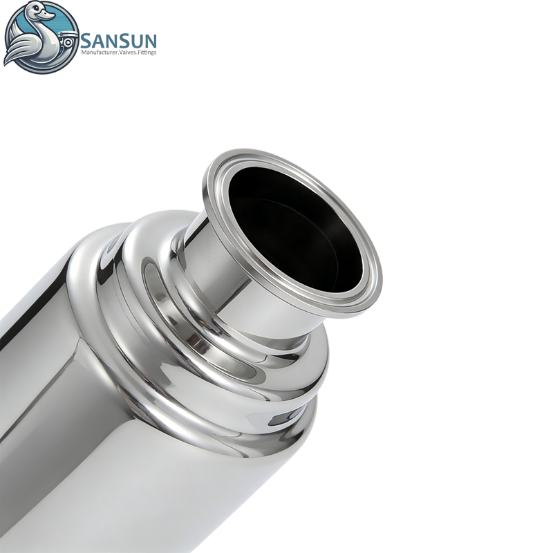  316L Stainless Steel Tri-Clamp Angle Filter for Data Center Liquid Cooling