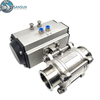 Sanitary Welded Three-Piece Pneumatic Ball Valve for Data Center Liquid Cooling Systems