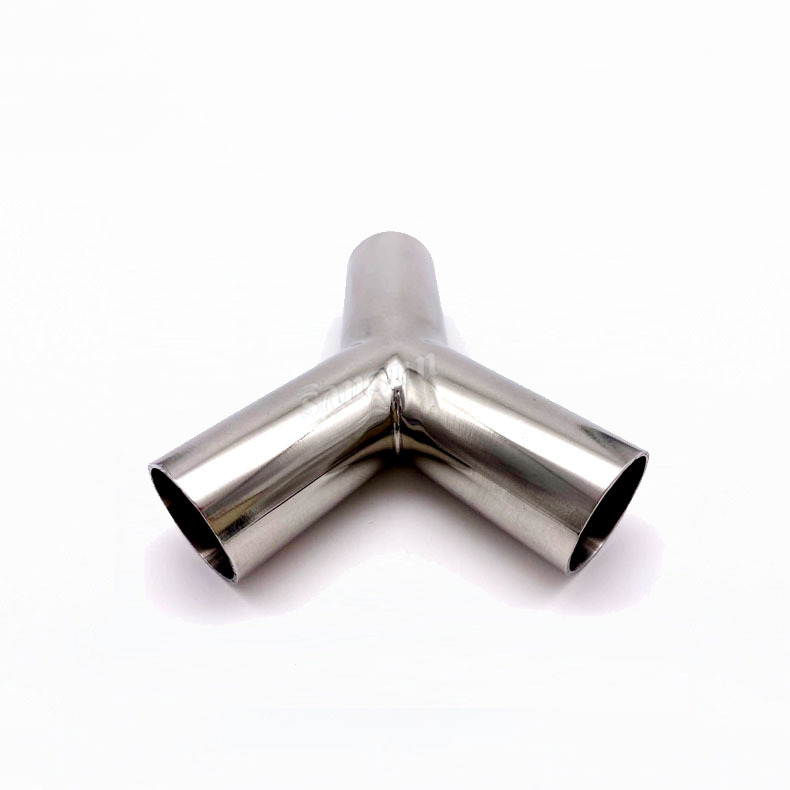 3A Stainless Steel Sanitary Butt Weld Y-type Tee