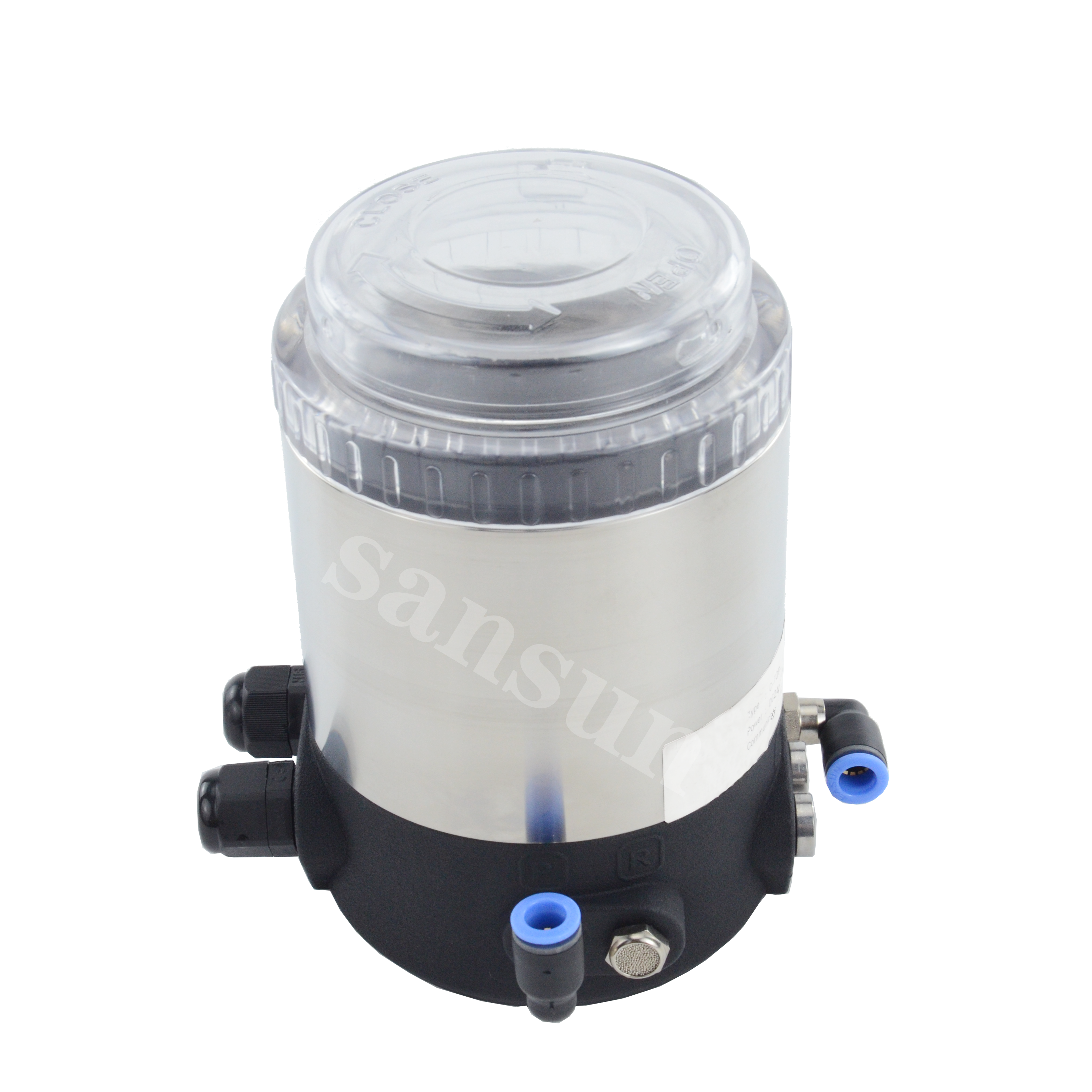 Sanitary flow valve top control unit with ASI bus version output 24V 4-20mA