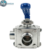 Full-bore Three-way Non-retention Ball Valve for Sanitary Stainless Steel