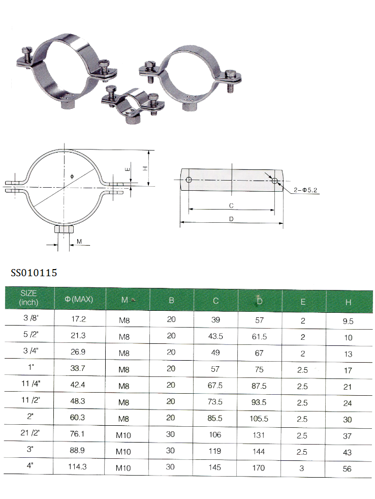 pipe clip 01515