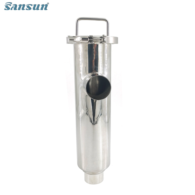 DIN Weliding Angle Type Strainer SS04 316L Pipeline Filter 