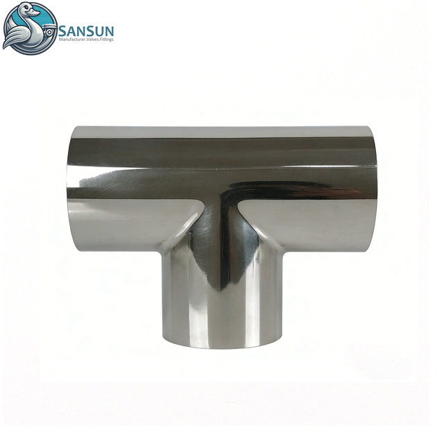 Butt‑Weld Stainless Steel Tee for Liquid Cooling System